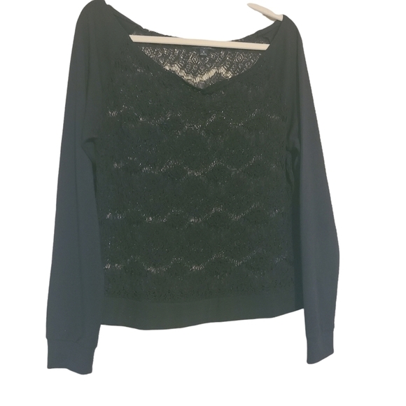 Poetic Justice | Women's Black Off the Shoulder Lace Blouse (Size XL) - Picture 1 of 9